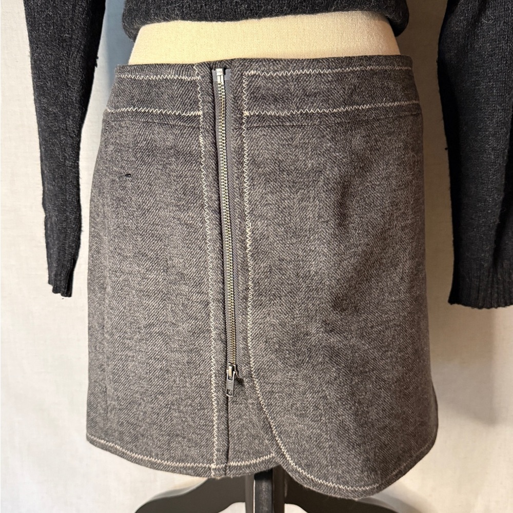Purnell Gray Herringbone Skirt